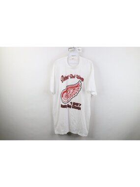 Vintage 90s Mens XL 1997 Stanley Cup Champs Detroit Red Wings Hockey T-Shirt